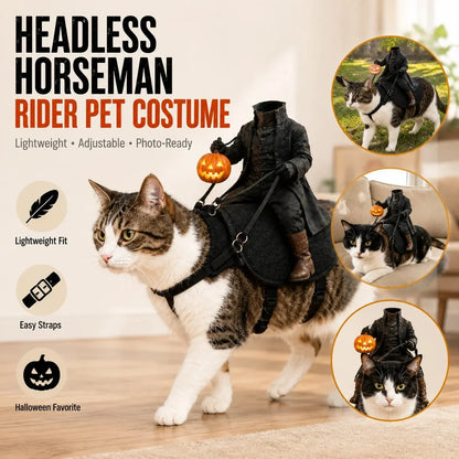 🎃Headless Horseman Rider Pet Halloween Costume for Dogs & Cats