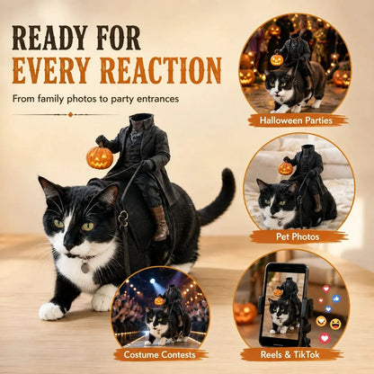 🎃Headless Horseman Rider Pet Halloween Costume for Dogs & Cats