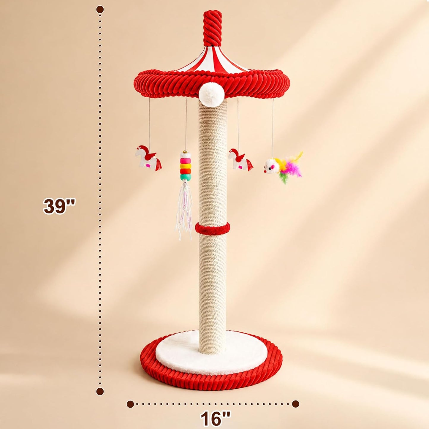 🔥 Limited-Time Deal: Interactive Carousel Cat Scratcher with Hanging Toys