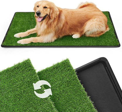 Dog Grass Pad with Tray - 16x20in for Apartment Balcony Use-Buy Now & Get a Free Extra Grass Pad!