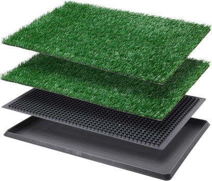 Dog Grass Pad with Tray - 16x20in for Apartment Balcony Use-Buy Now & Get a Free Extra Grass Pad!