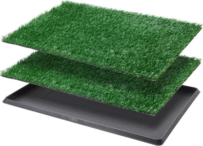 Dog Grass Pad with Tray - 16x20in for Apartment Balcony Use-Buy Now & Get a Free Extra Grass Pad!