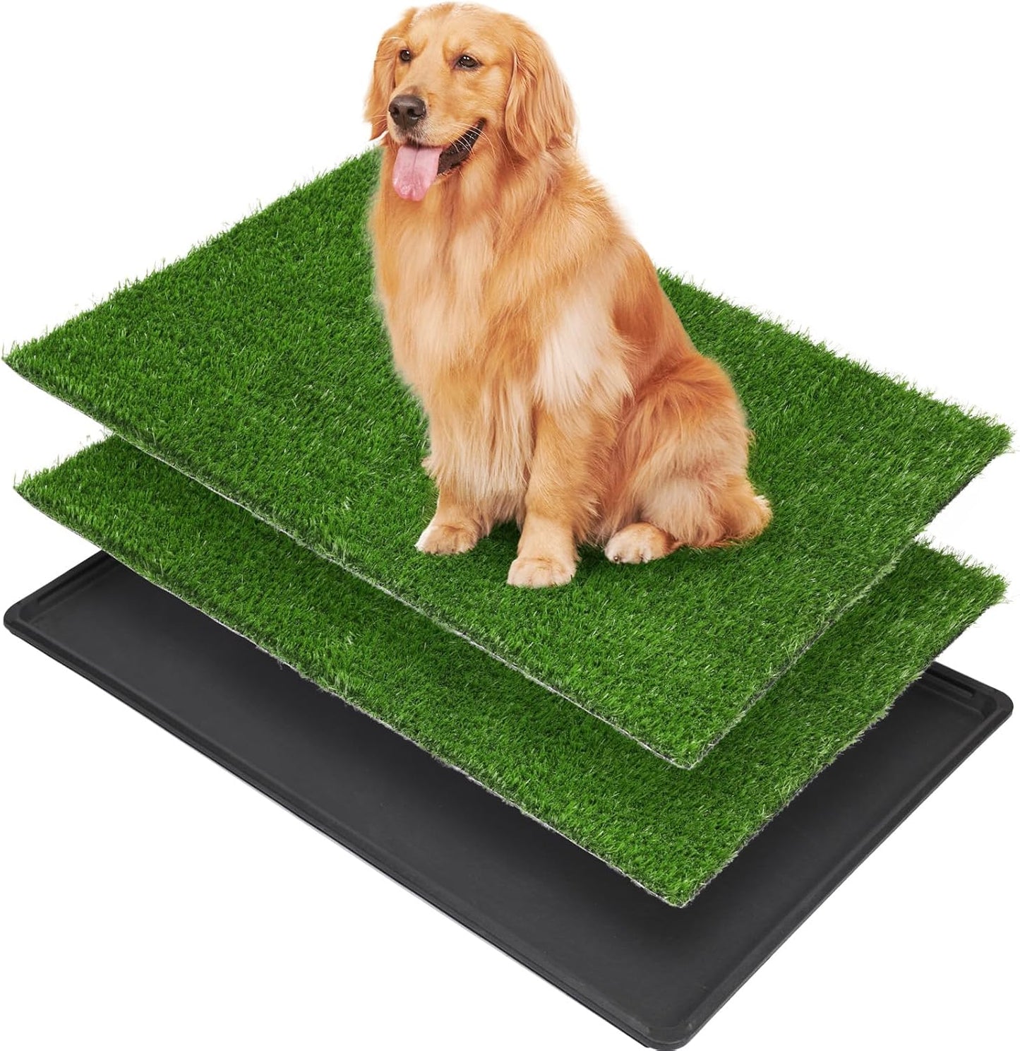 Dog Grass Pad with Tray - 16x20in for Apartment Balcony Use-Buy Now & Get a Free Extra Grass Pad!