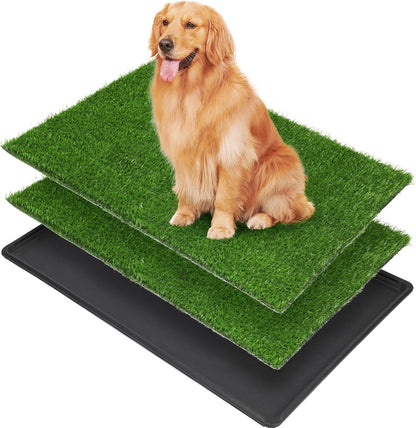 Dog Grass Pad with Tray - 16x20in for Apartment Balcony Use-Buy Now & Get a Free Extra Grass Pad!