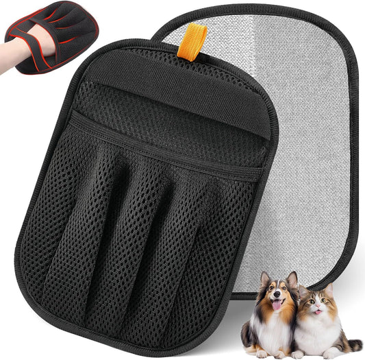 Pet Hair Removal Glove Cat & Dog, Electrostatic Reusable Hair Remover Tool