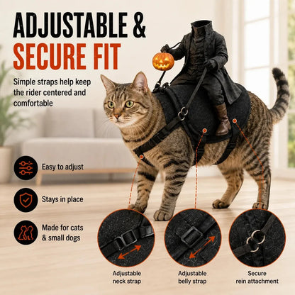 🎃Headless Horseman Rider Pet Halloween Costume for Dogs & Cats