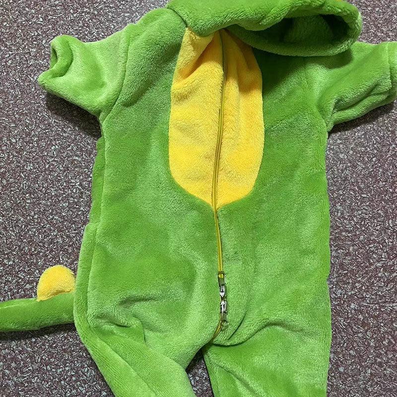 Cozy Dinosaur Cat Costume – Soft Hooded Jumpsuit with 2 Styles