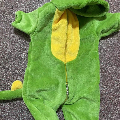 Cozy Dinosaur Cat Costume – Soft Hooded Jumpsuit with 2 Styles