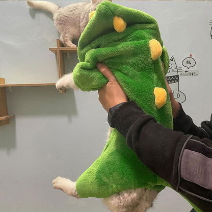 Cozy Dinosaur Cat Costume – Soft Hooded Jumpsuit with 2 Styles