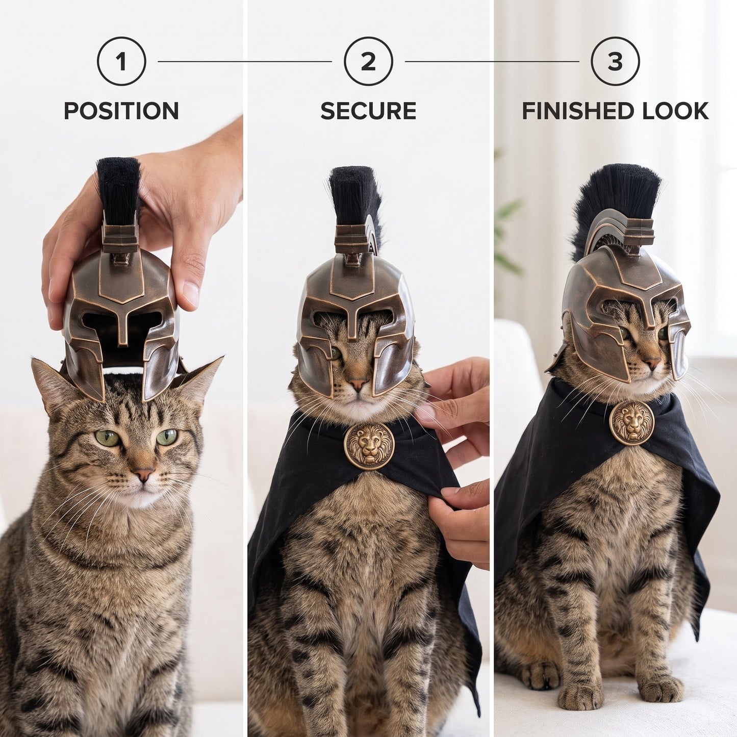 🎃Halloween Lantern Season, Armageddon Cat Helmet, Medieval Knight Cosplay Headwear, Funny Halloween Costume for Cats