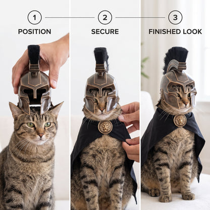 🎃Halloween Lantern Season, Armageddon Cat Helmet, Medieval Knight Cosplay Headwear, Funny Halloween Costume for Cats